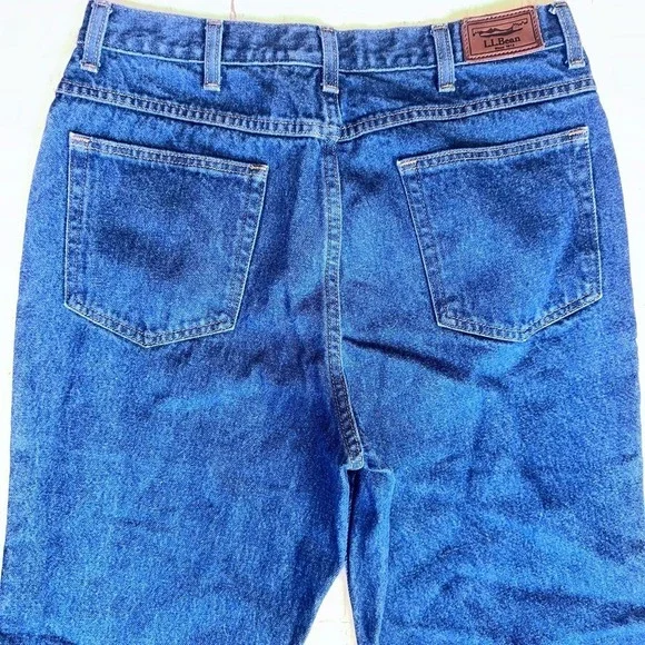 NWOT Men’s 34 x 32 LL Bean Dark Wash Classic Fit Denim Blue Jeans